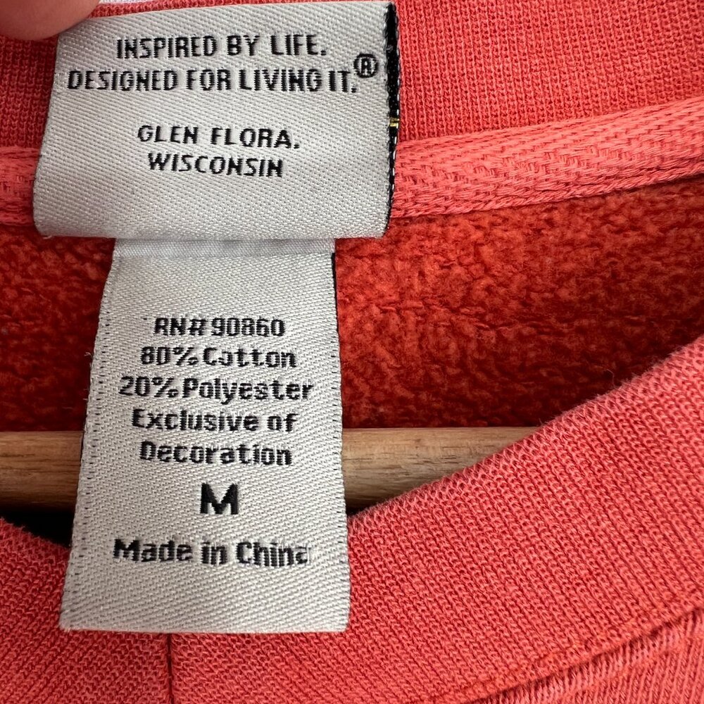 Saratoga NY crewneck pullover sweatshirt equestrian horse orange aesthetic top M - Picture 5 of 9